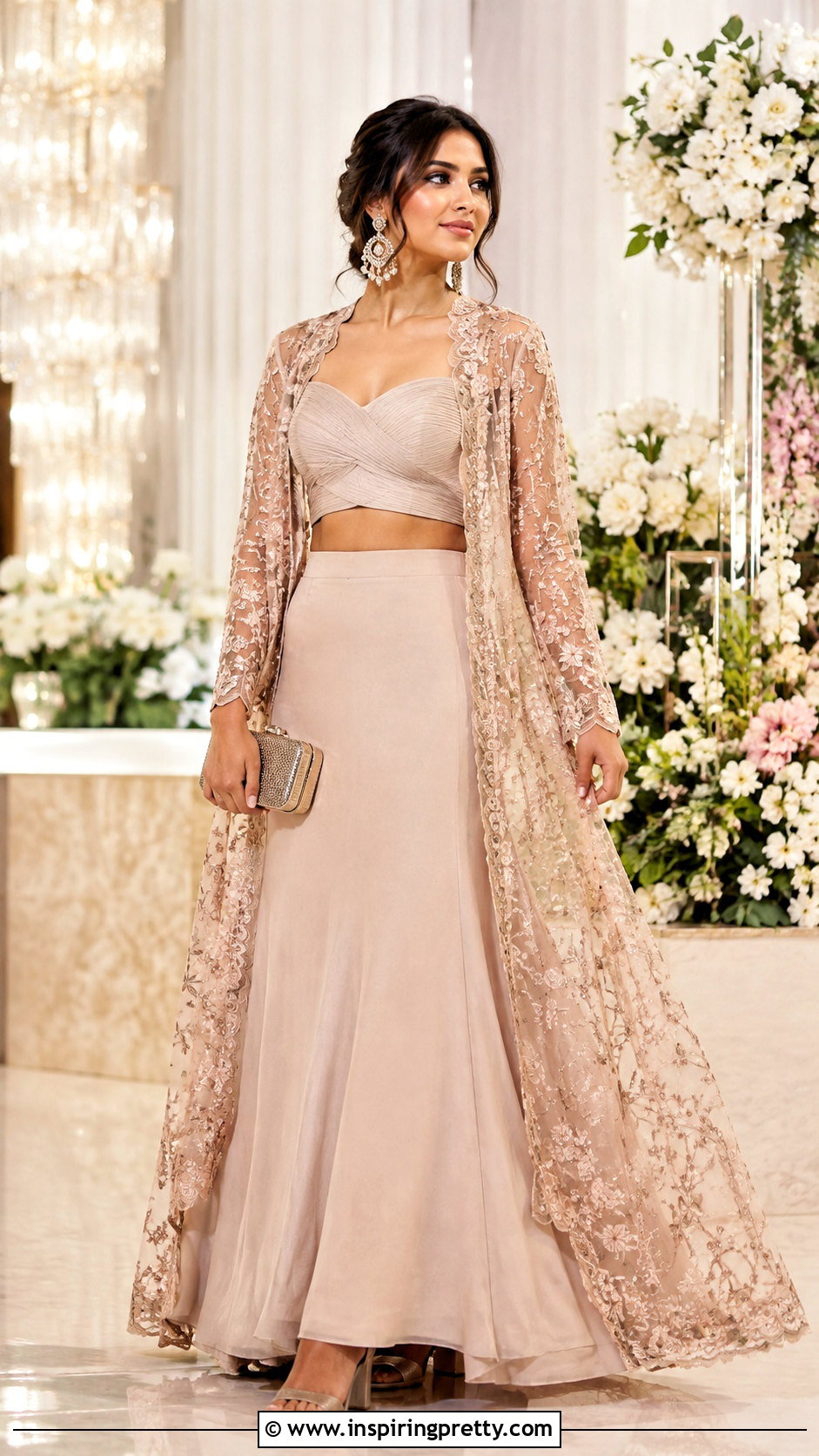 Jacket Lehenga Crop Top Outfit - 50 party wear lehenga crop tops outfit ideas