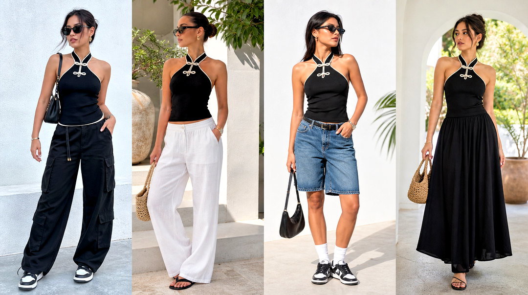 20 Jackie Chan Halter Top Outfit Ideas for Playful Retro Style