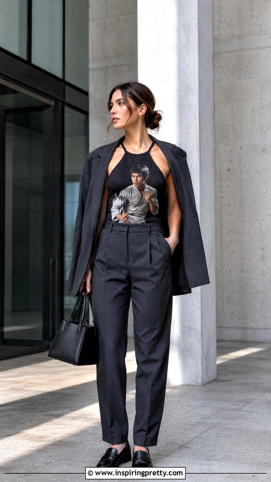 Jackie Chan Halter Top With Tailored Trousers - 20 jackie chan halter top outfit ideas