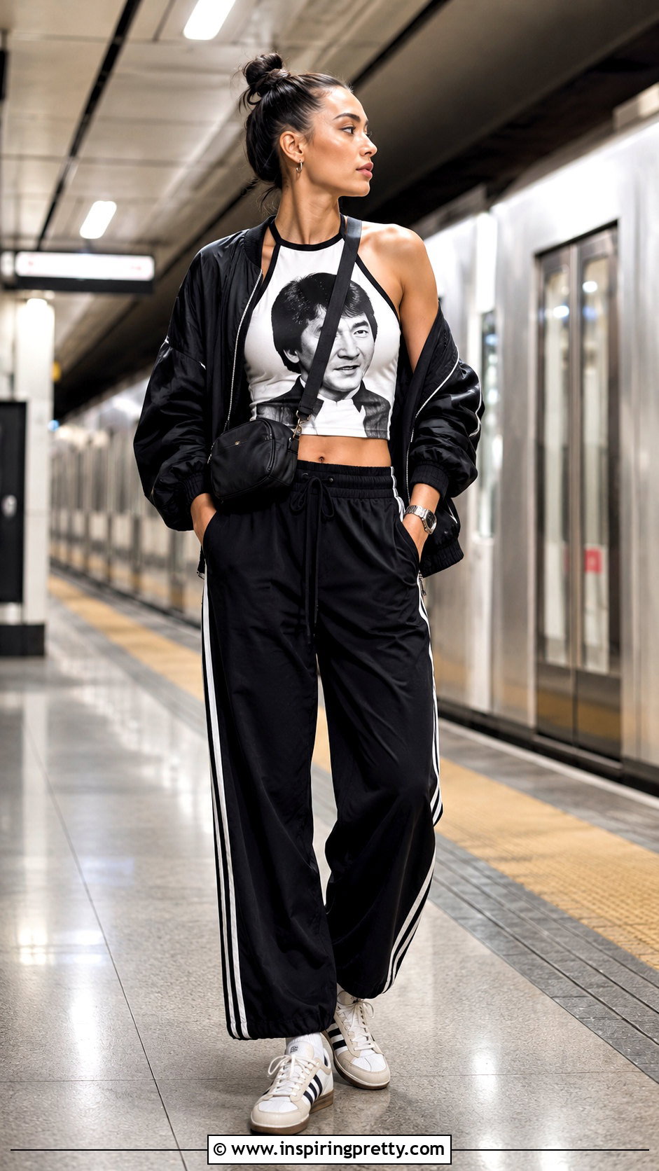 Jackie Chan Halter Top With Track Pants - 20 jackie chan halter top outfit ideas