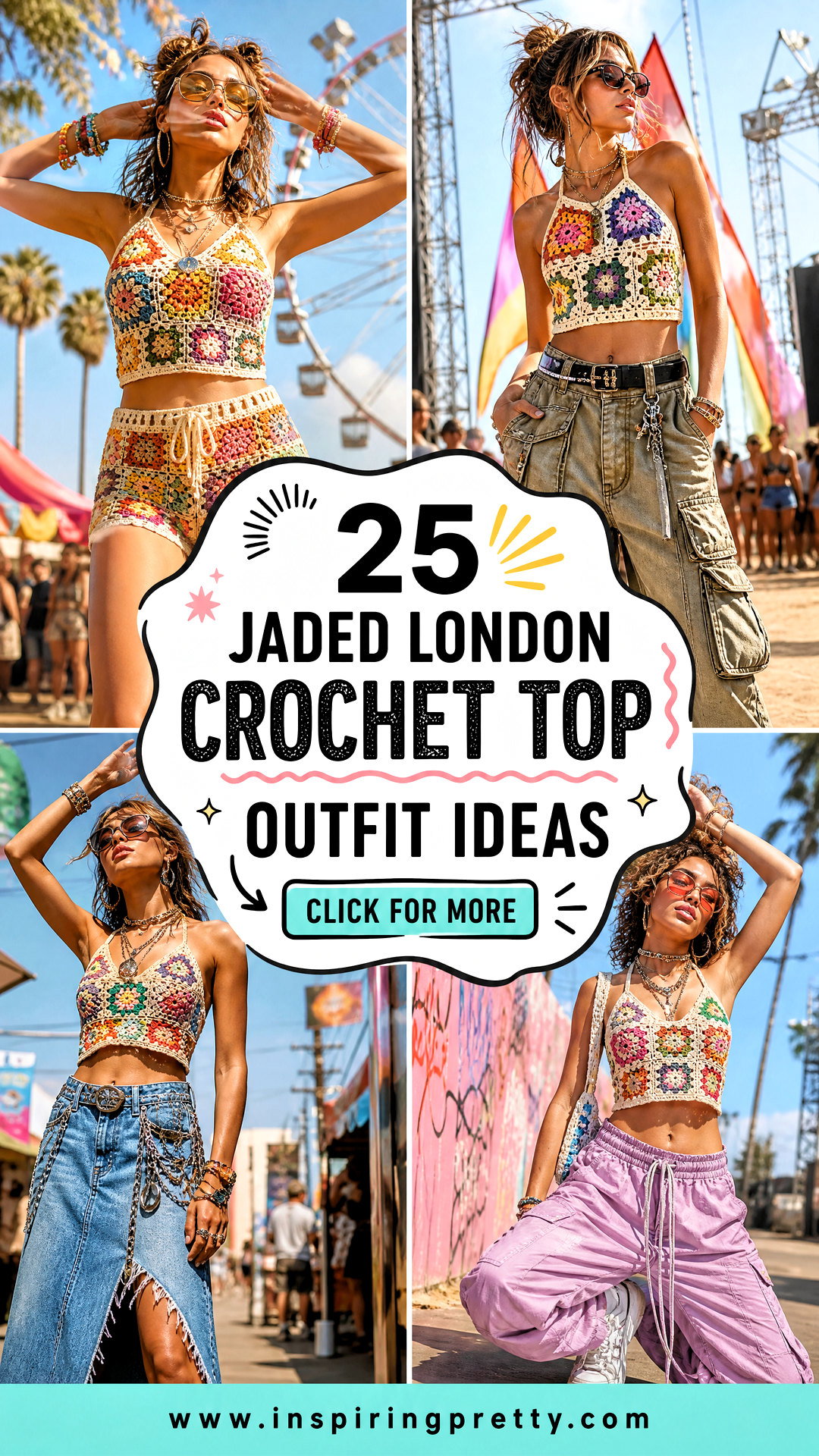 25 Jaded London Crochet Top Outfit Ideas for Festival Style - 25 Jaded London Crochet Top Outfit Ideas for Festival Style