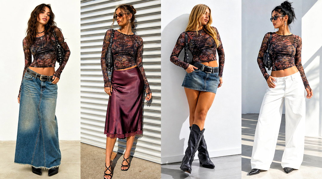 25 Jaded London Mesh Top Outfit Ideas for Sleek Night-Out Style