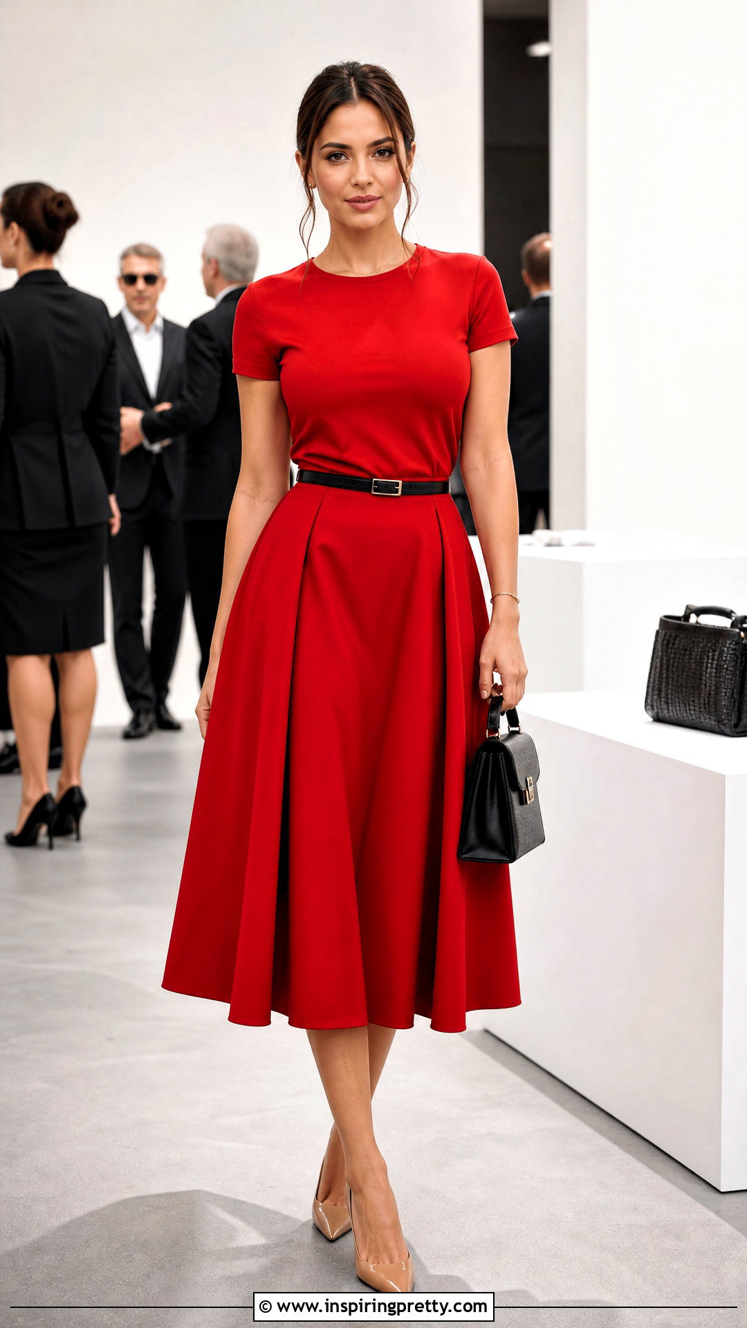 Jadore Dior Red Top With Red Midi Skirt - 20 jadore dior red top outfit ideas
