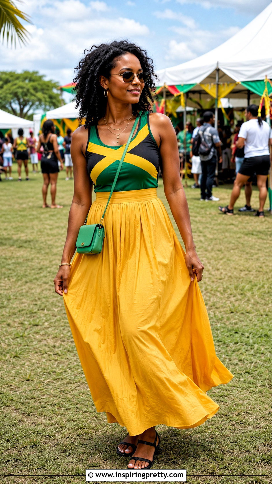 Jamaican Tank Top With A Yellow Maxi Skirt - 25 jamaican tank top outfit ideas