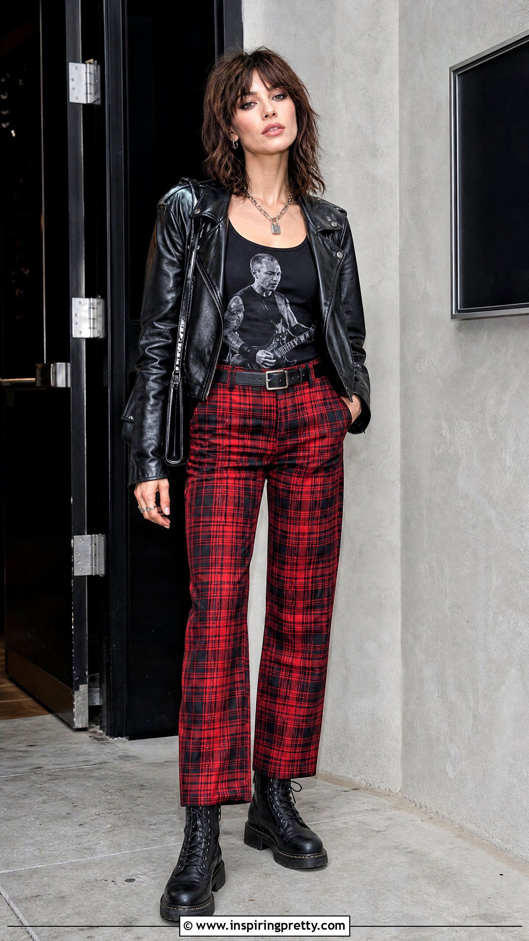 James Hetfield Tank Top With Red Plaid Pants - 25 james hetfield tank tops