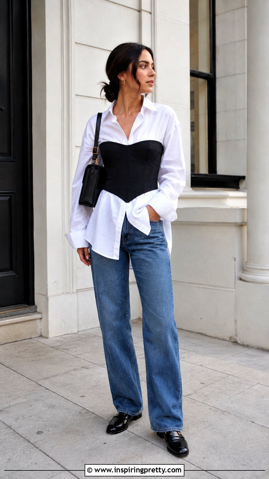 Jane Norman Corset Top Over A White Shirt - 25 Jane Norman Corset Top outfit ideas