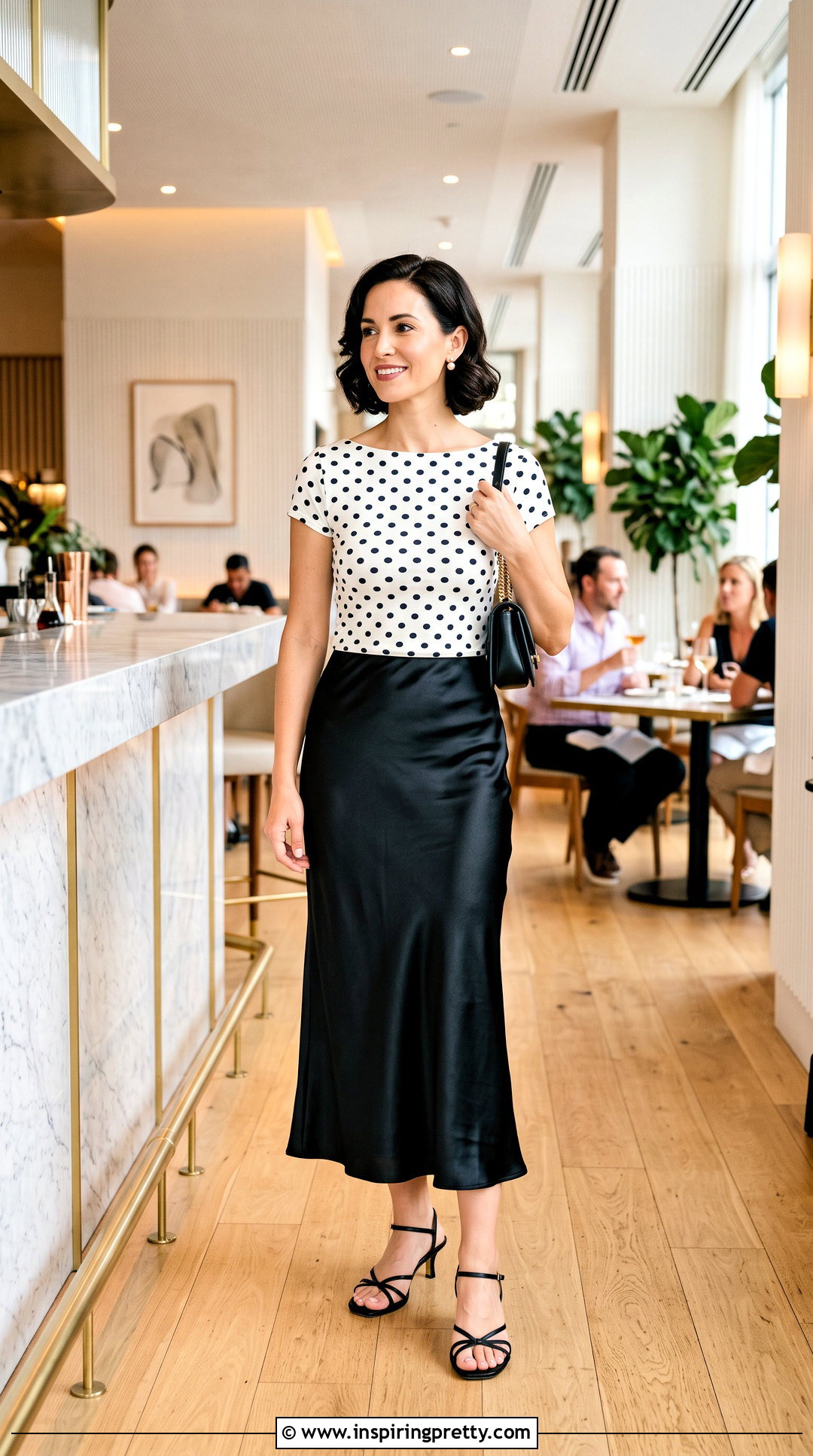 Jane Norman Polka Dot Top With Black Slip Skirt - 25 jane norman polka dot top outfit ideas