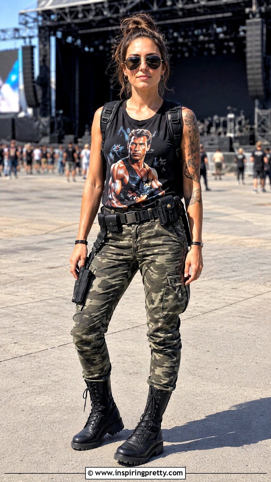 Jean Claude Van Damme Tank Top With Camouflage Pants - 20 jean claude van damme tank top outfit ideas