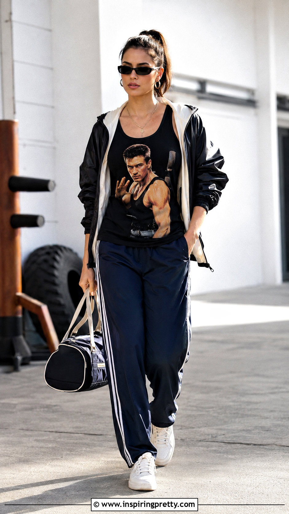 Jean Claude Van Damme Tank Top With Track Pants - 20 jean claude van damme tank top outfit ideas