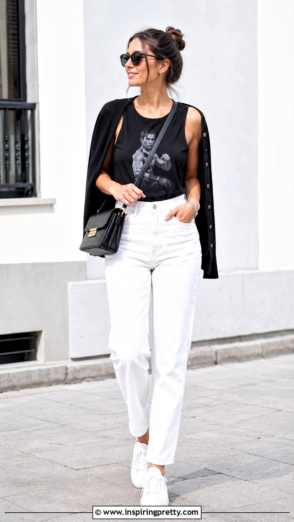 Jean Claude Van Damme Tank Top With White Jeans - 20 jean claude van damme tank top outfit ideas
