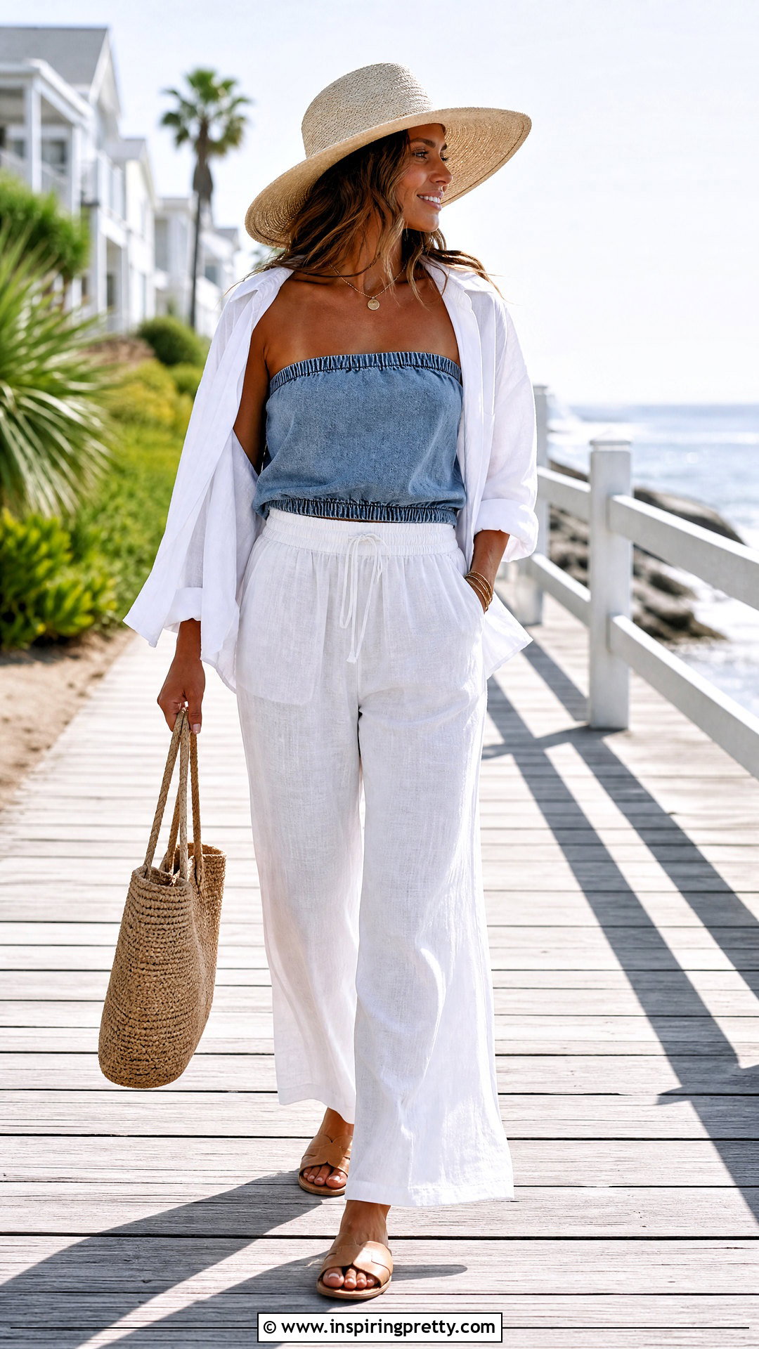 Jean Tube Top Beach Outfit - 50 jean tube top outfit ideas