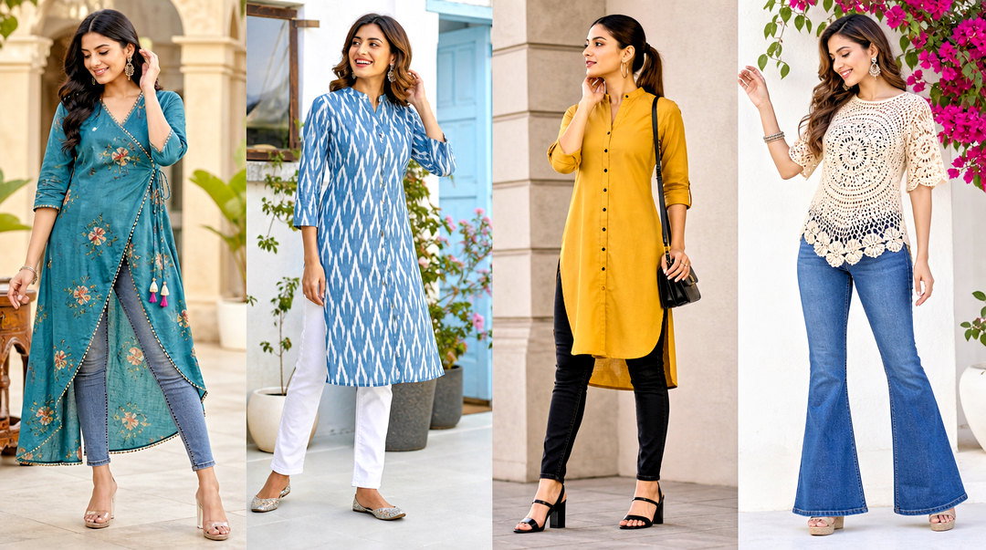 50 Jeans Tops Indian Style for Women: Chic Fusion Looks