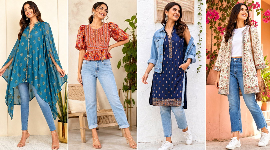 50 Jeans Tops Indian Styles for Fresh Indo-Western Looks