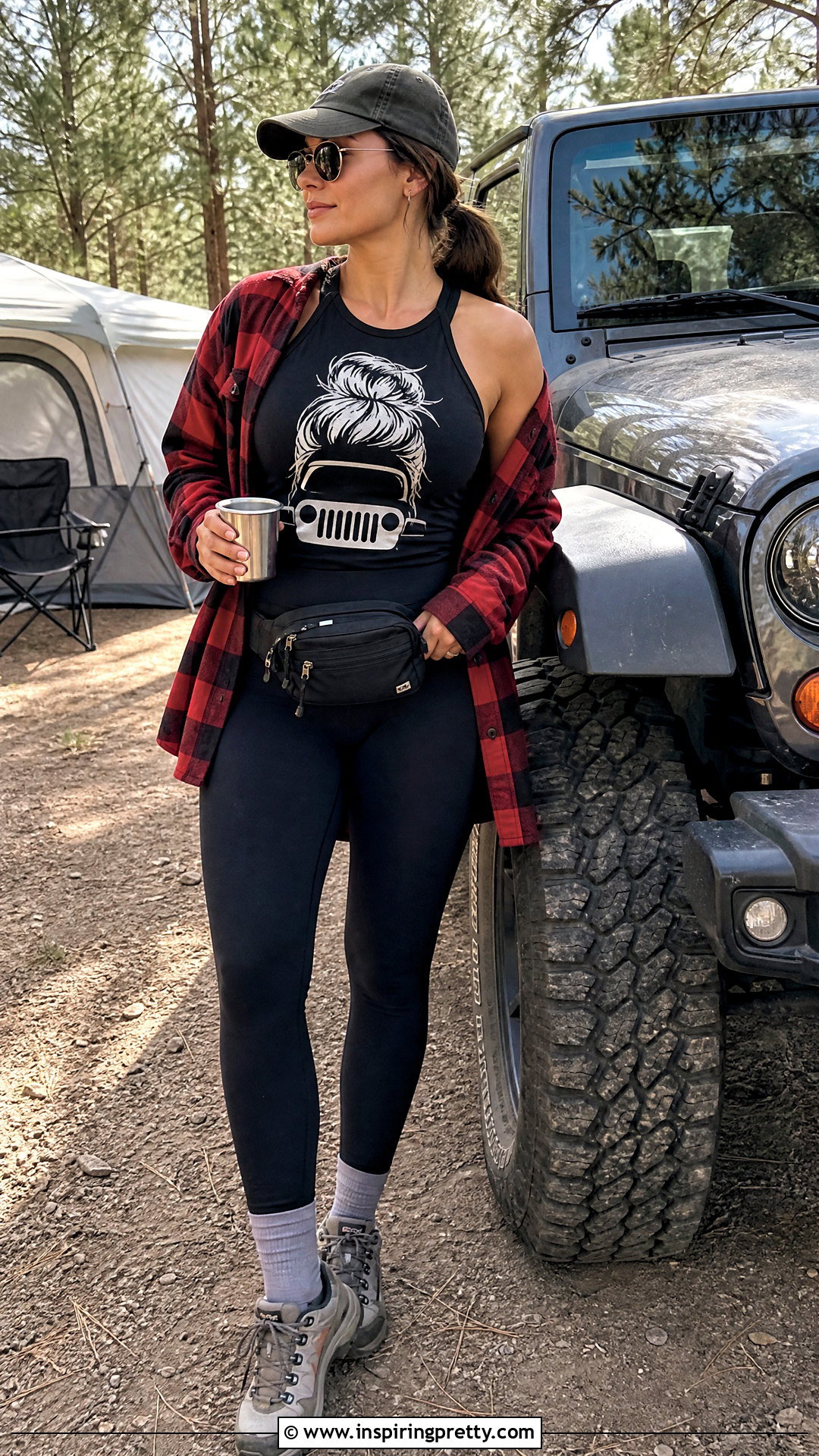 Jeep Hair Dont Care Tank Top With Leggings And Flannel - 20 jeep hair don't care tank top outfit ideas
