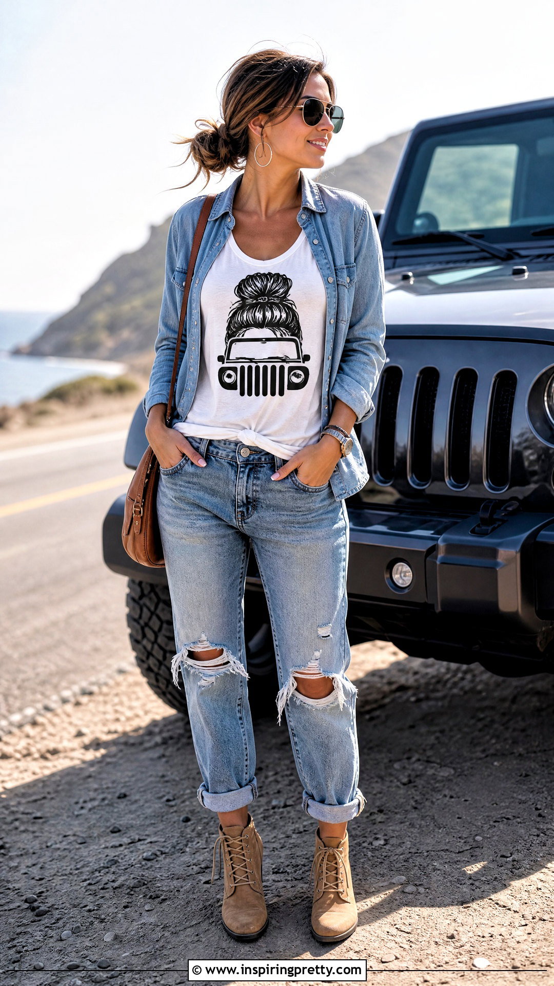 Jeep Hair Dont Care Tank Top With Ripped Jeans - 20 jeep hair don't care tank top outfit ideas