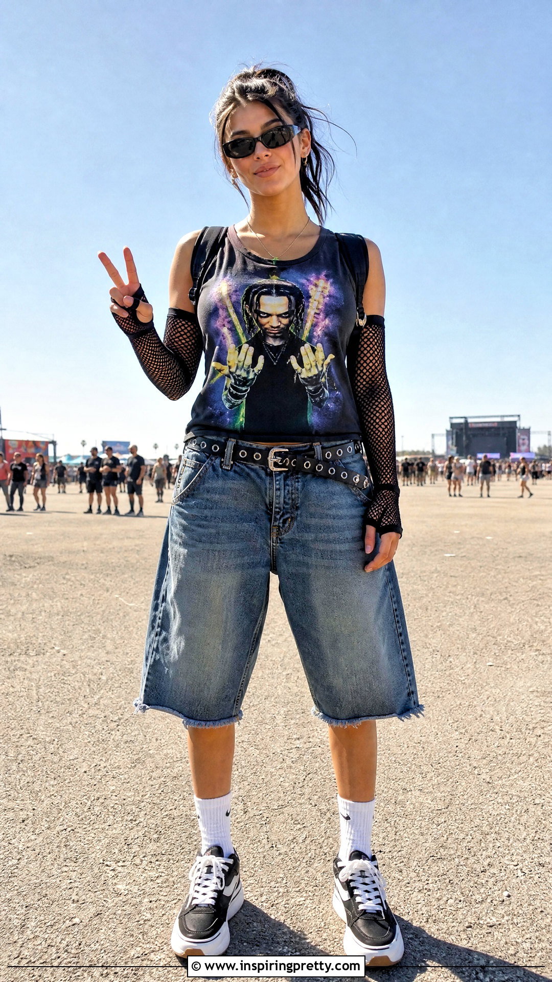 Jeff Hardy Tank Top With Long Denim Shorts - 20 Jeff Hardy Tank Top outfit ideas