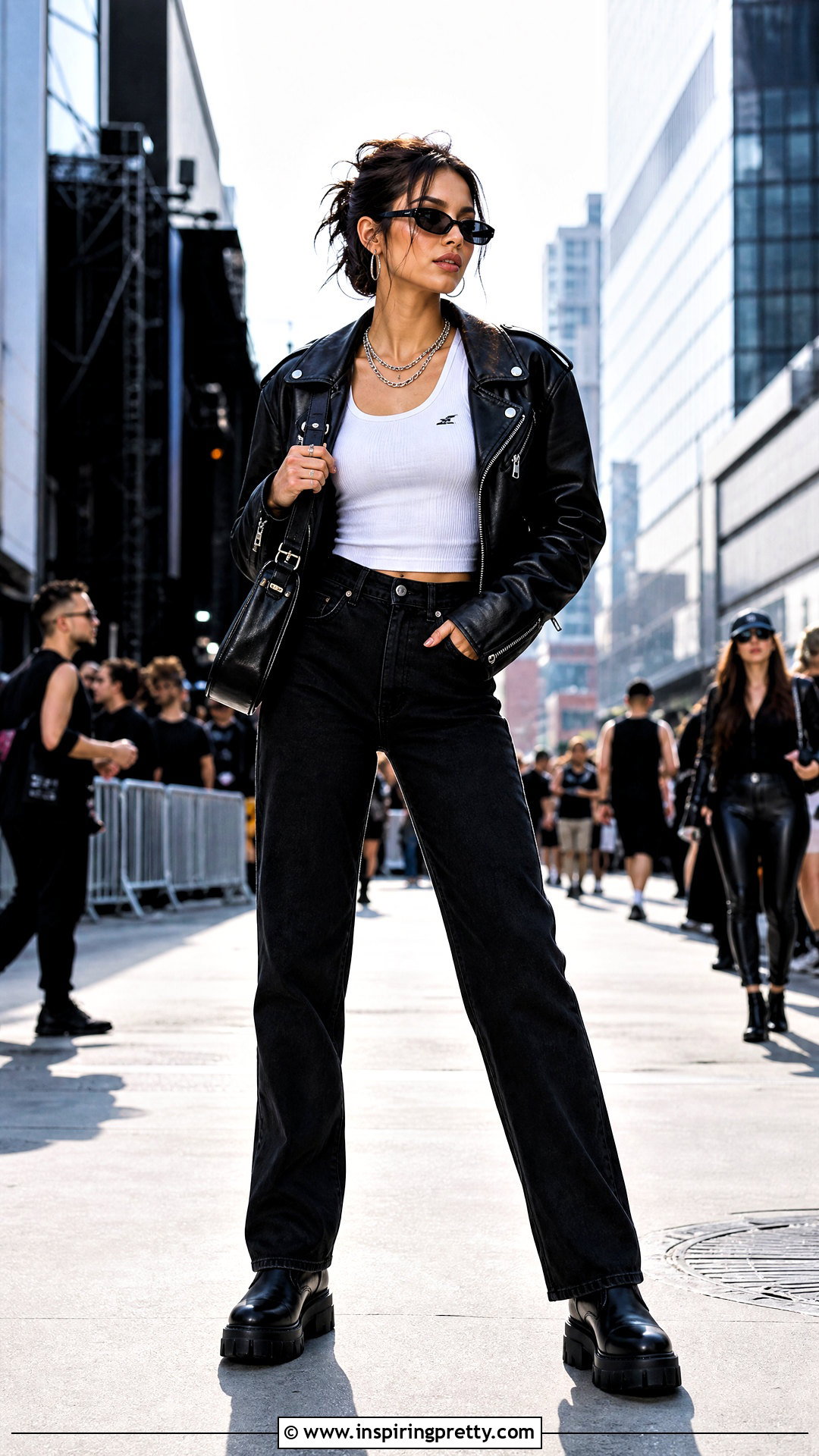 Jeff Seid Tank Top With Leather Jacket And Black Jeans - 20 jeff seid tank top outfit ideas