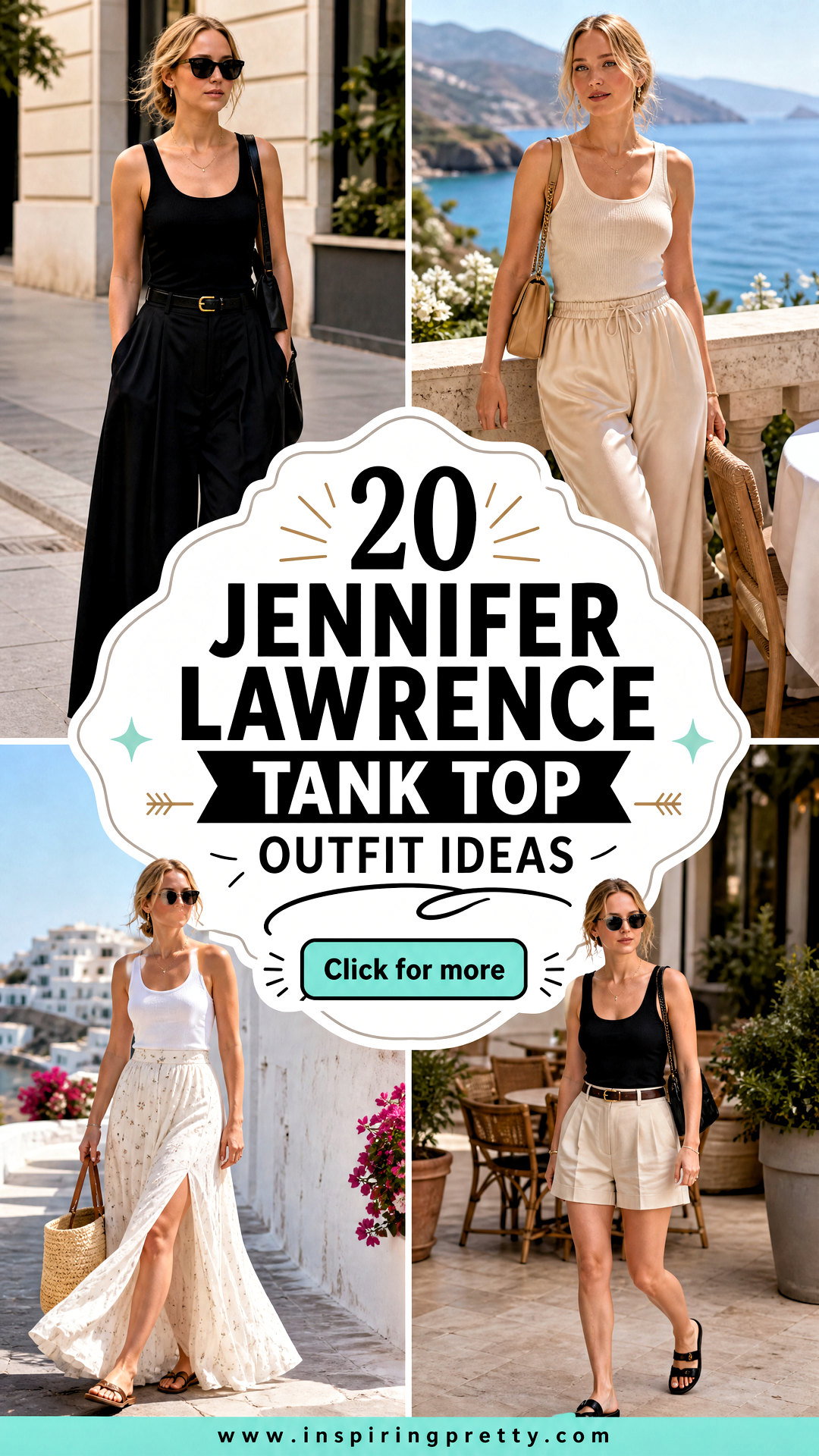 20 Jennifer Lawrence Tank Top Outfit Ideas for Summer Style - 20 Jennifer Lawrence Tank Top Outfit Ideas for Summer Style