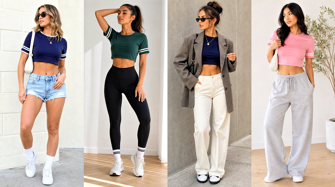 50 Jersey Crop Top Outfit Ideas for Sporty Street Style