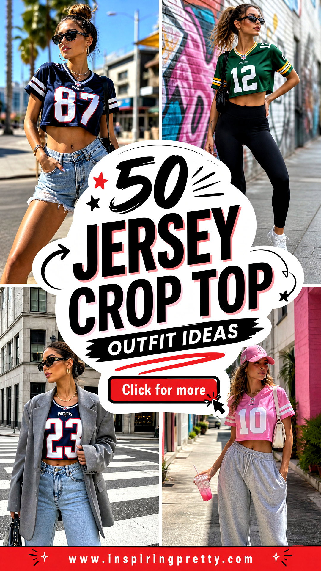 50 Jersey Crop Top Outfit Ideas for Sporty Street Style - 50 Jersey Crop Top Outfit Ideas for Sporty Street Style
