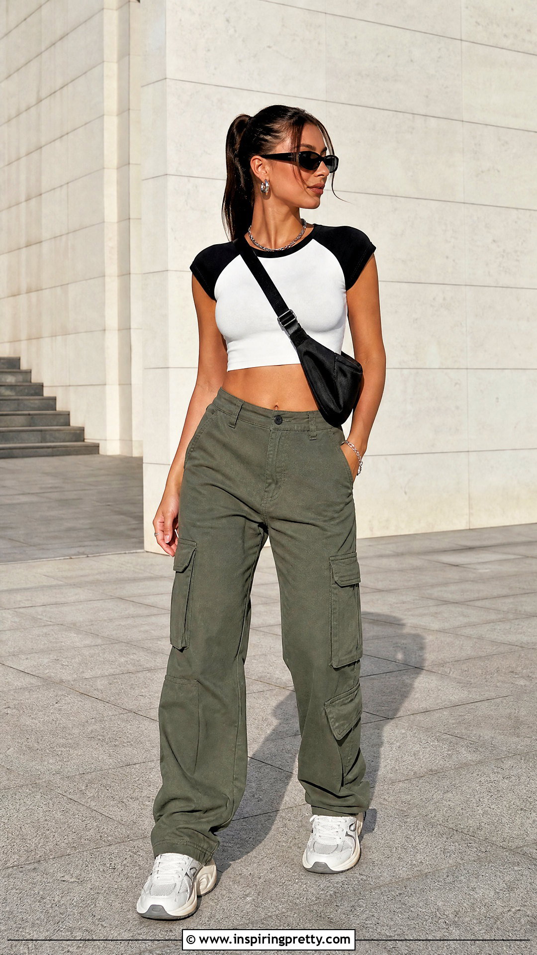 Jersey Crop Top With Cargo Pants - 50 jersey crop top outfit ideas