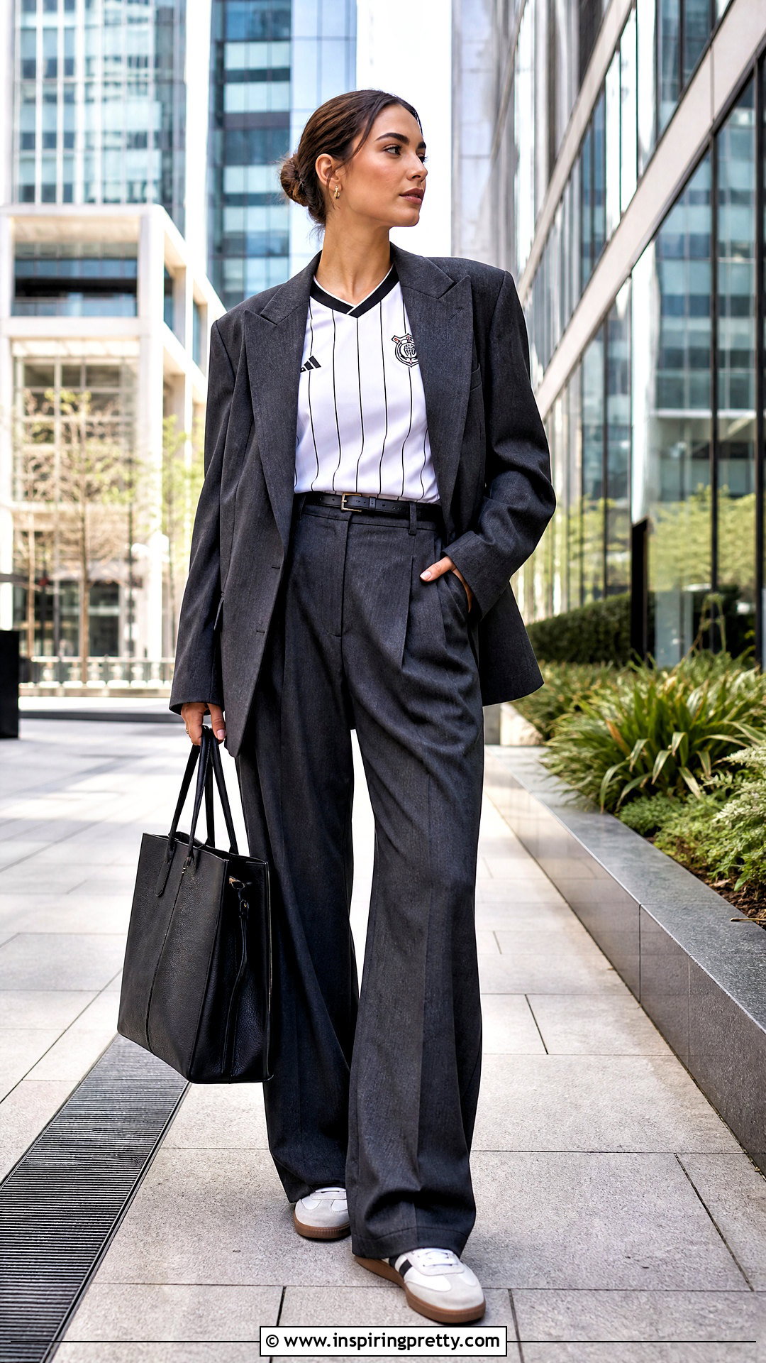 Jersey Top With Blazer And Trousers - 50 jersey top outfit ideas