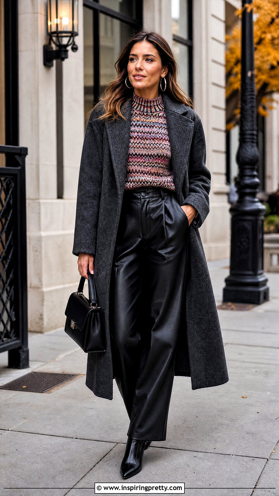 Jersey Top With Faux Leather Pants - 50 jersey top outfit ideas