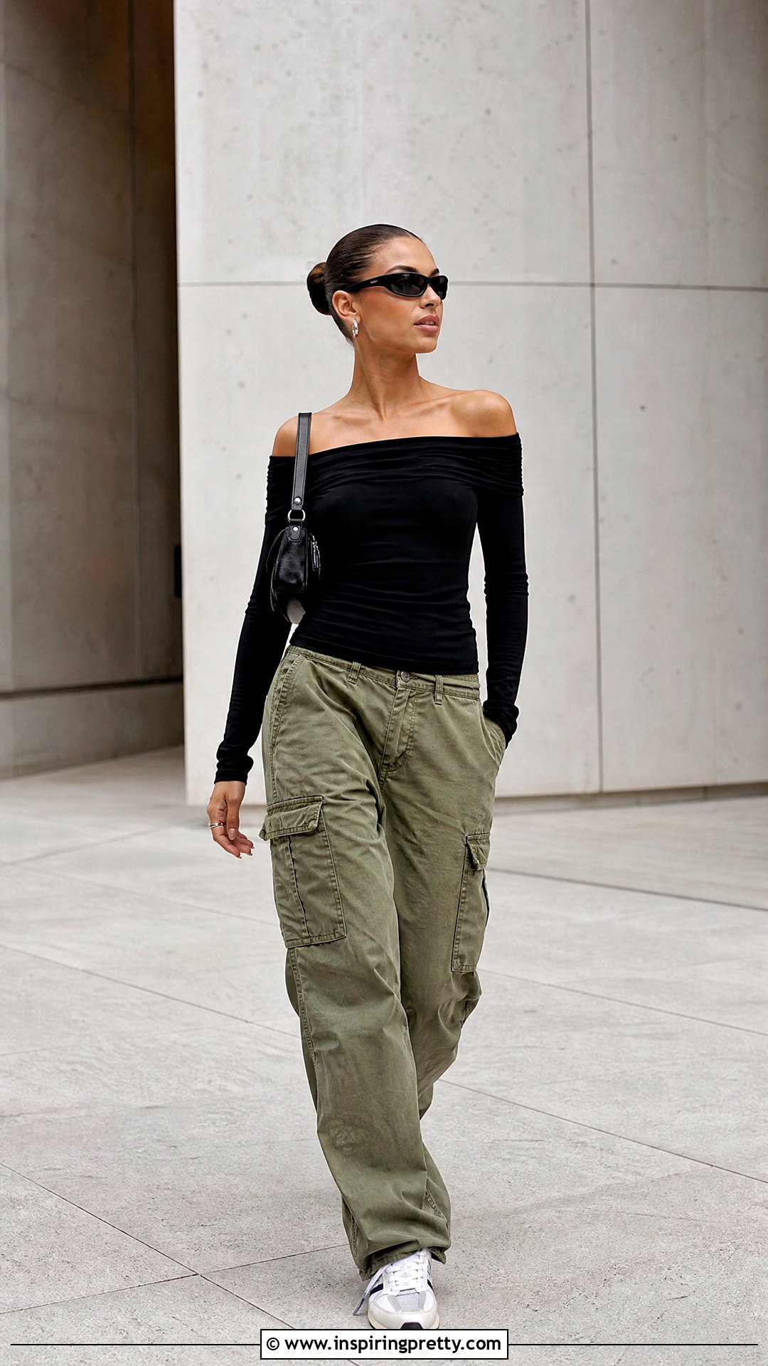Jess Off Shoulder Top With Cargo Pants - 20 Jess Off Shoulder Top outfit ideas