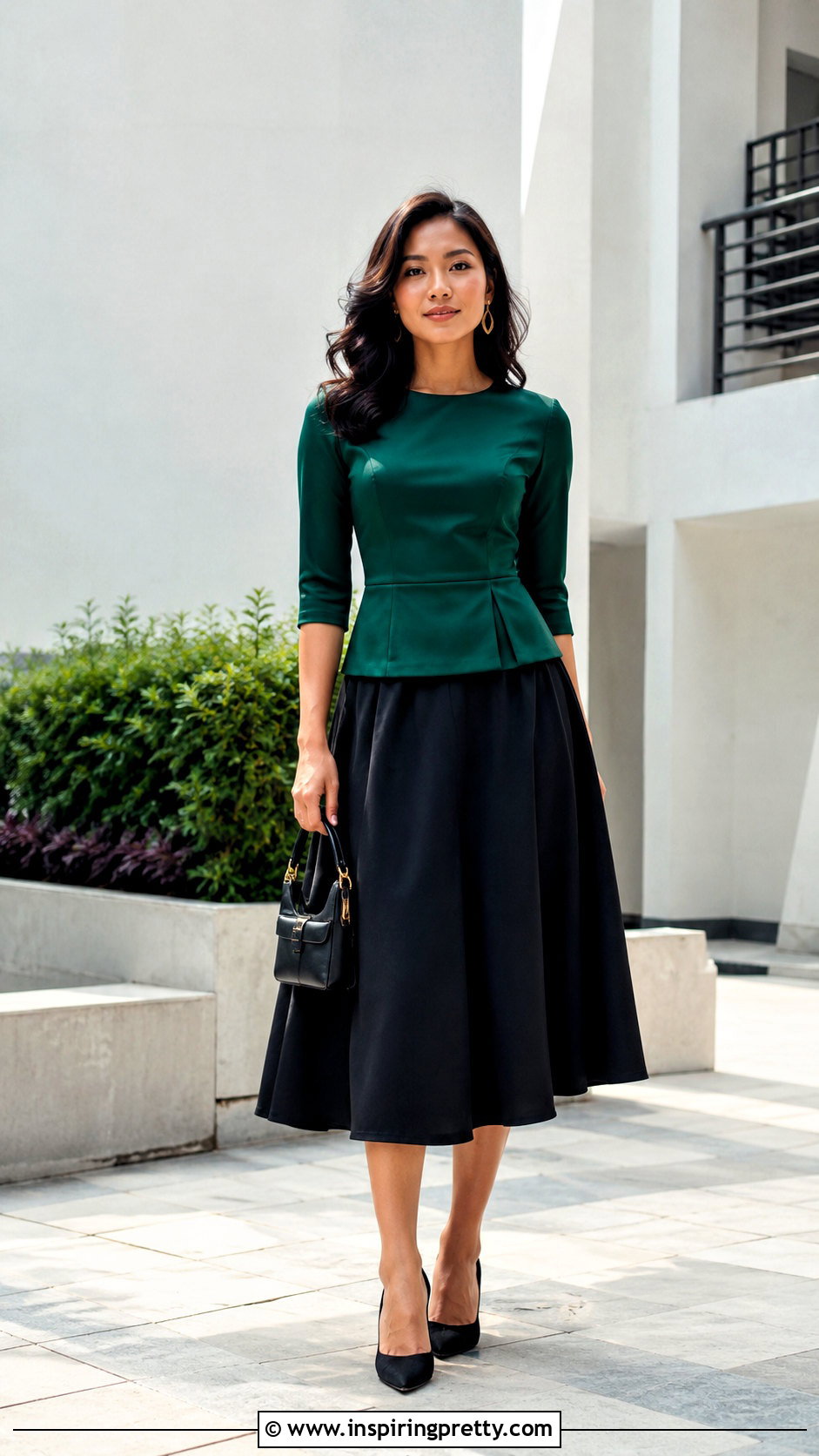 Jewel Tone Mizo Sunday Top With Black Skirt - 50 Mizo Sunday Tops outfit ideas