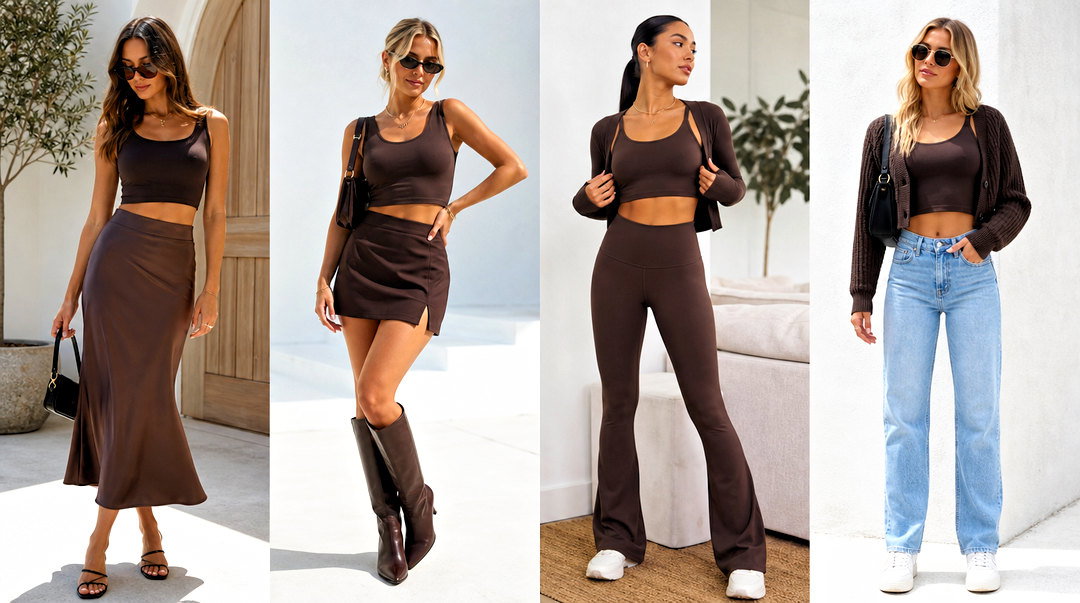 20 Joah Brown Crop Top Outfit Ideas for Sleek Street Style