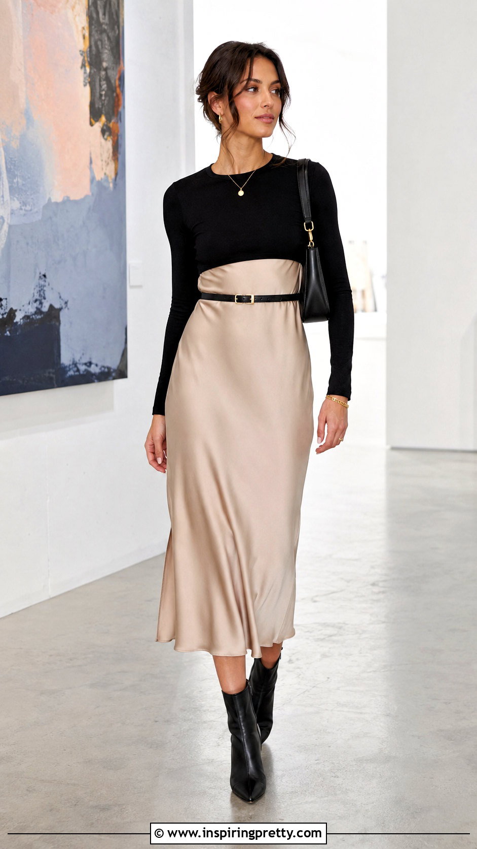Joah Brown Crop Top Over A Slip Dress - 20 Joah Brown Crop Top outfit ideas