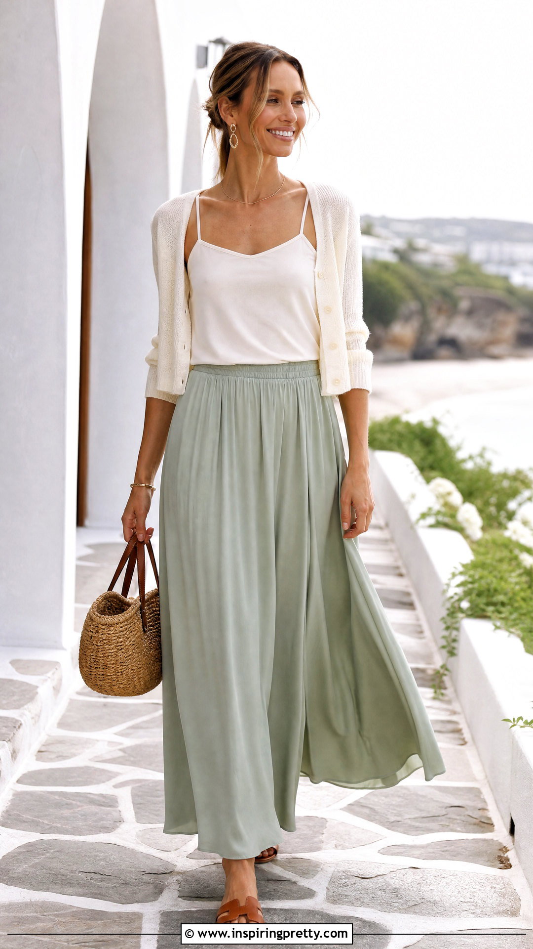 Jockey Camisole Top With Maxi Skirt - 20 jockey tops outfit ideas