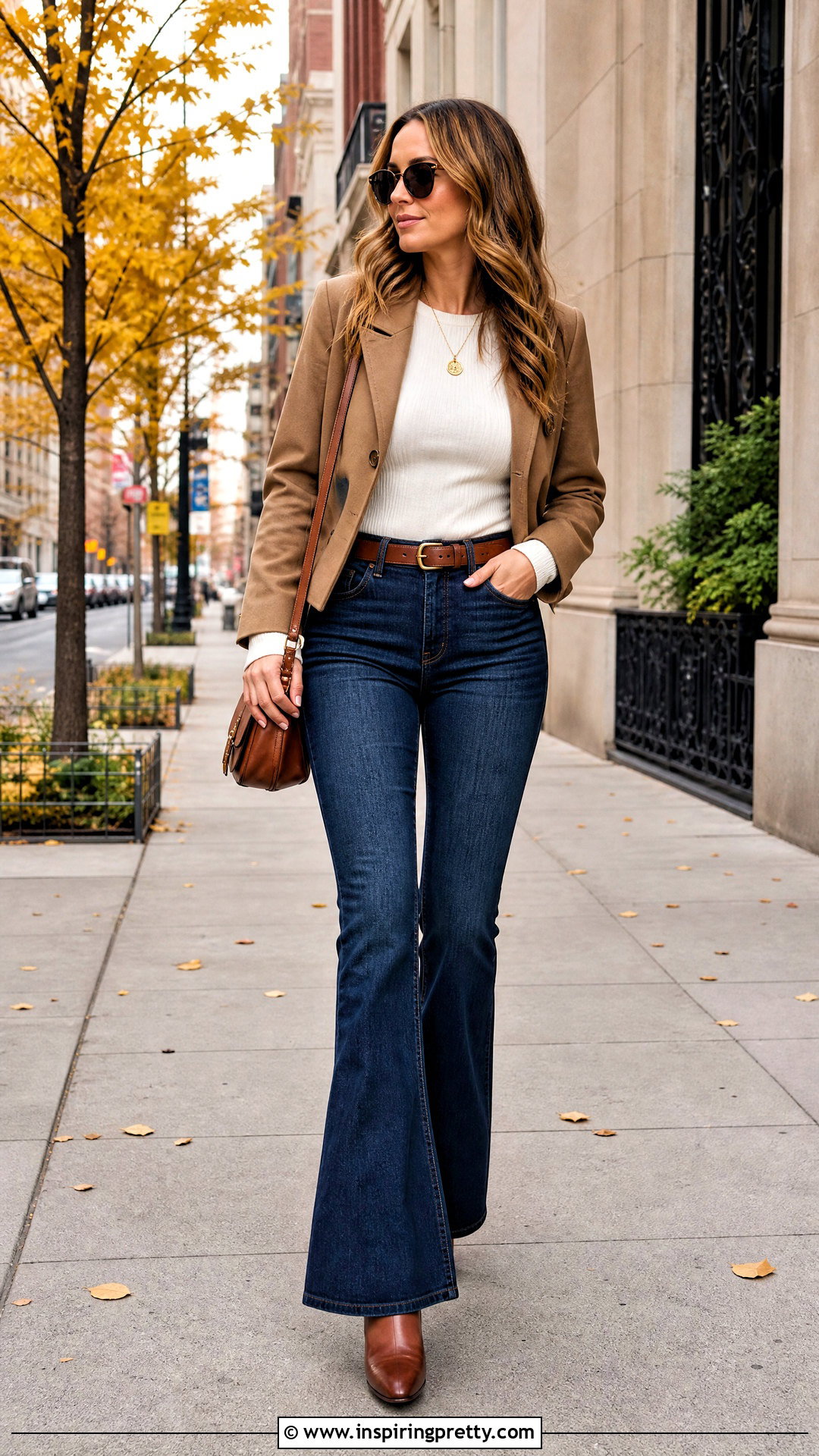 Jockey Long Sleeve Top With Flared Jeans - 20 jockey tops outfit ideas