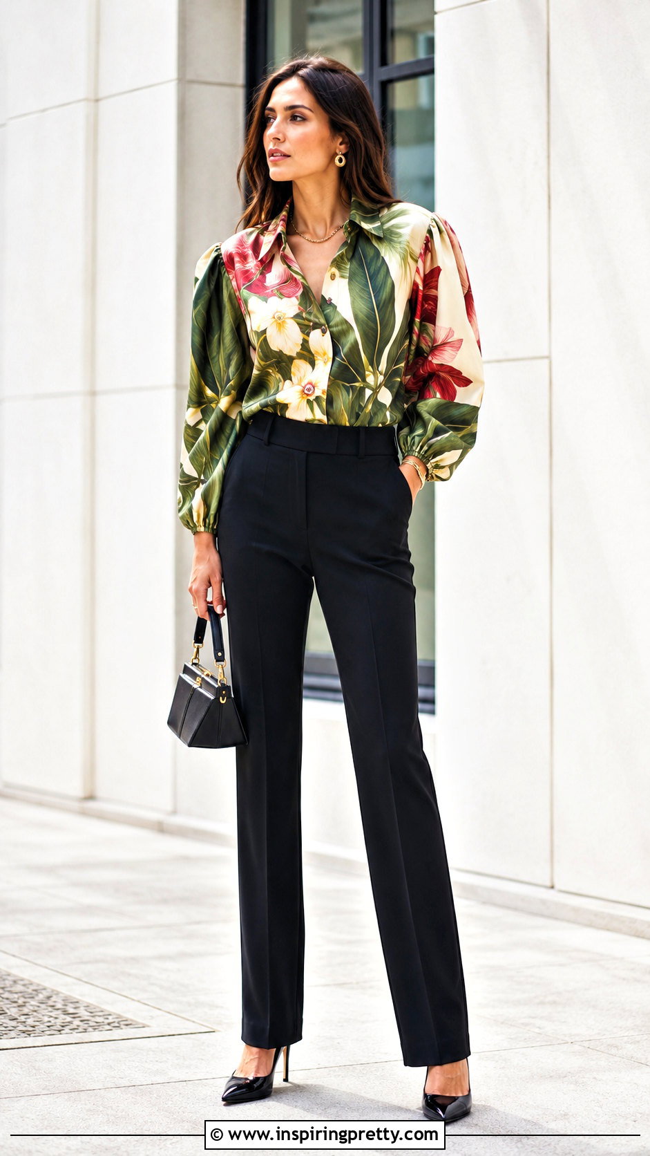Johanna Ortiz Printed Top With Black Trousers - 25 johanna ortiz tops outfit ideas