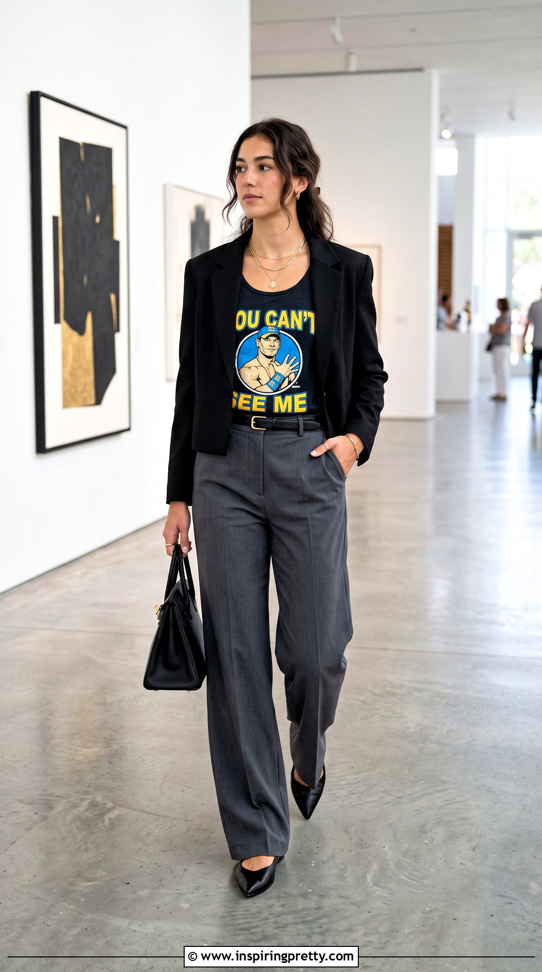 John Cena Tank Top With Wide Leg Trousers - 20 John Cena Tank Top outfit ideas