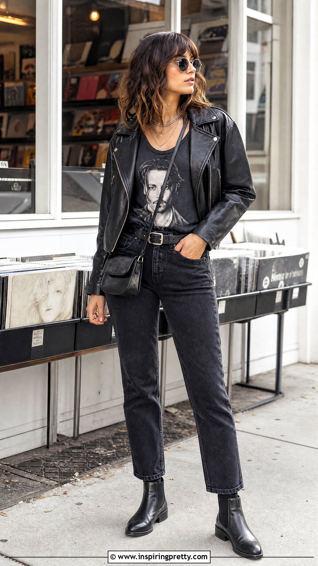 Johnny Depp Graphic Tank Top With Black Jeans - 25 Johnny Depp Tank Top outfit ideas