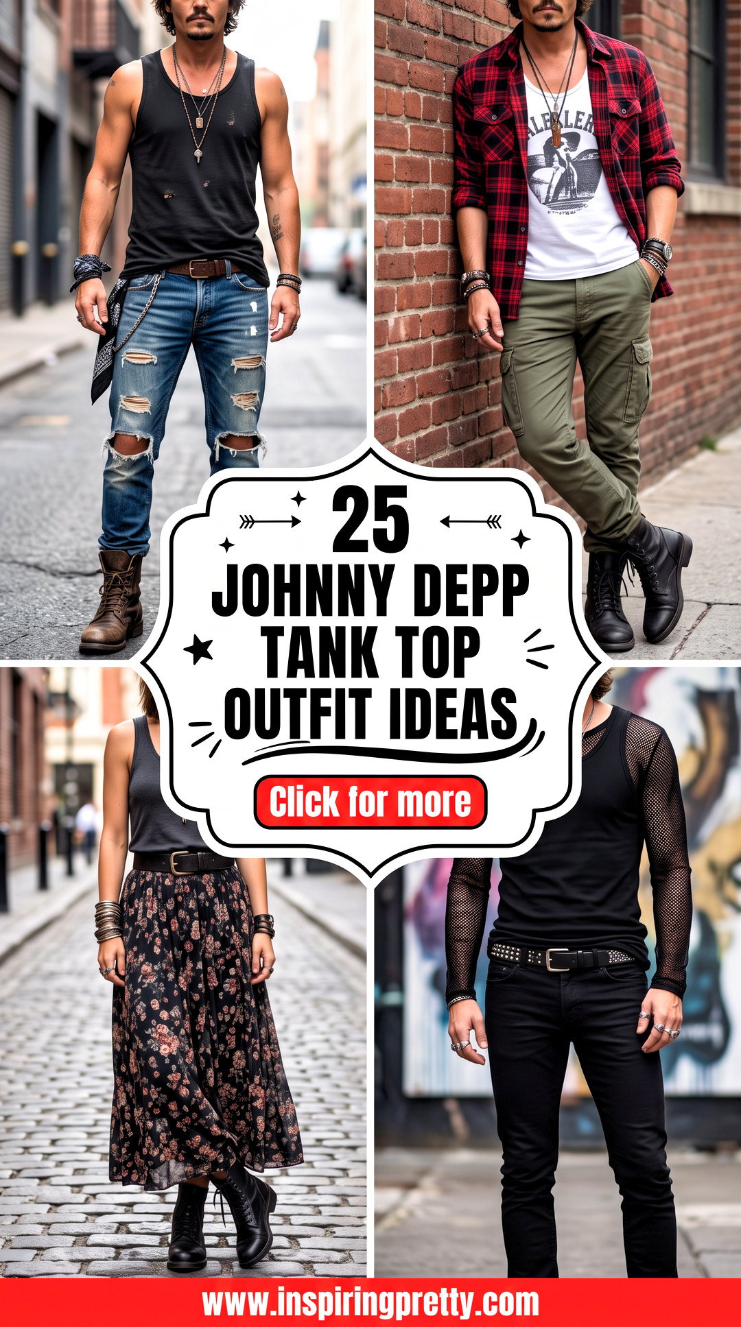 25 Johnny Depp Tank Top Outfit Ideas for Edgy Street Style - 25 Johnny Depp Tank Top Outfit Ideas for Edgy Street Style