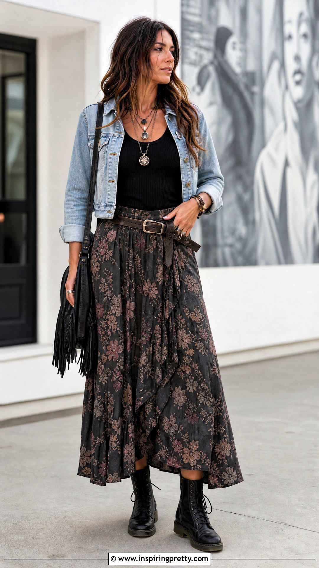 Johnny Depp Tank Top With Maxi Skirt And Combat Boots - 25 Johnny Depp Tank Top outfit ideas