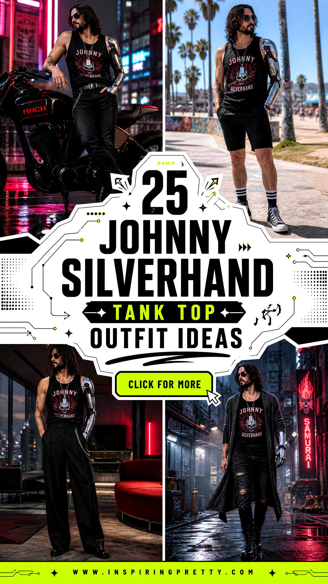 25 Johnny Silverhand Tank Top Outfit Ideas for Cyberpunk Fans - 25 Johnny Silverhand Tank Top Outfit Ideas for Cyberpunk Fans