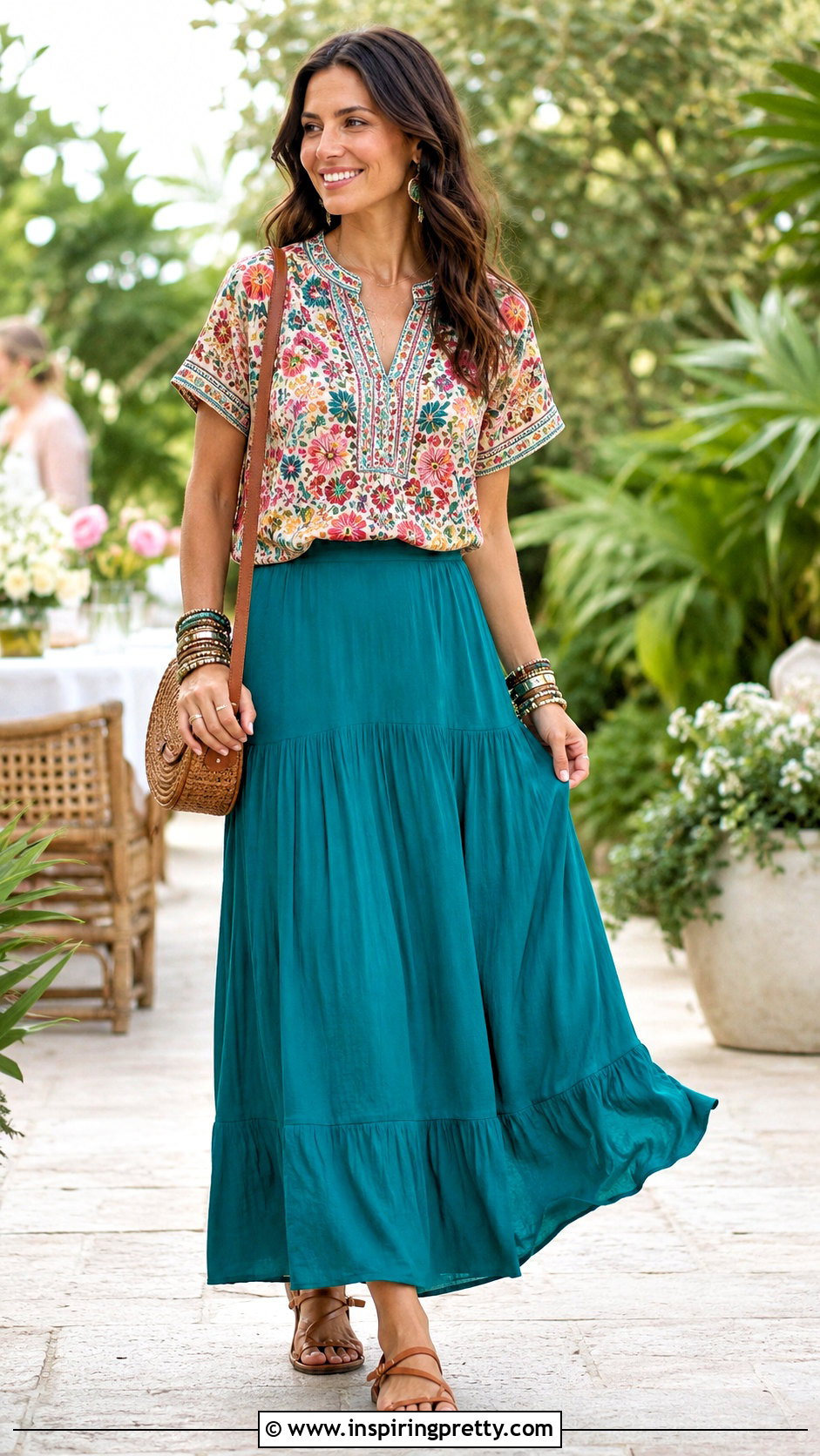 Johnny Was Embroidered Top With Flowy Maxi Skirt - 20 johnny was embroidered top outfit ideas