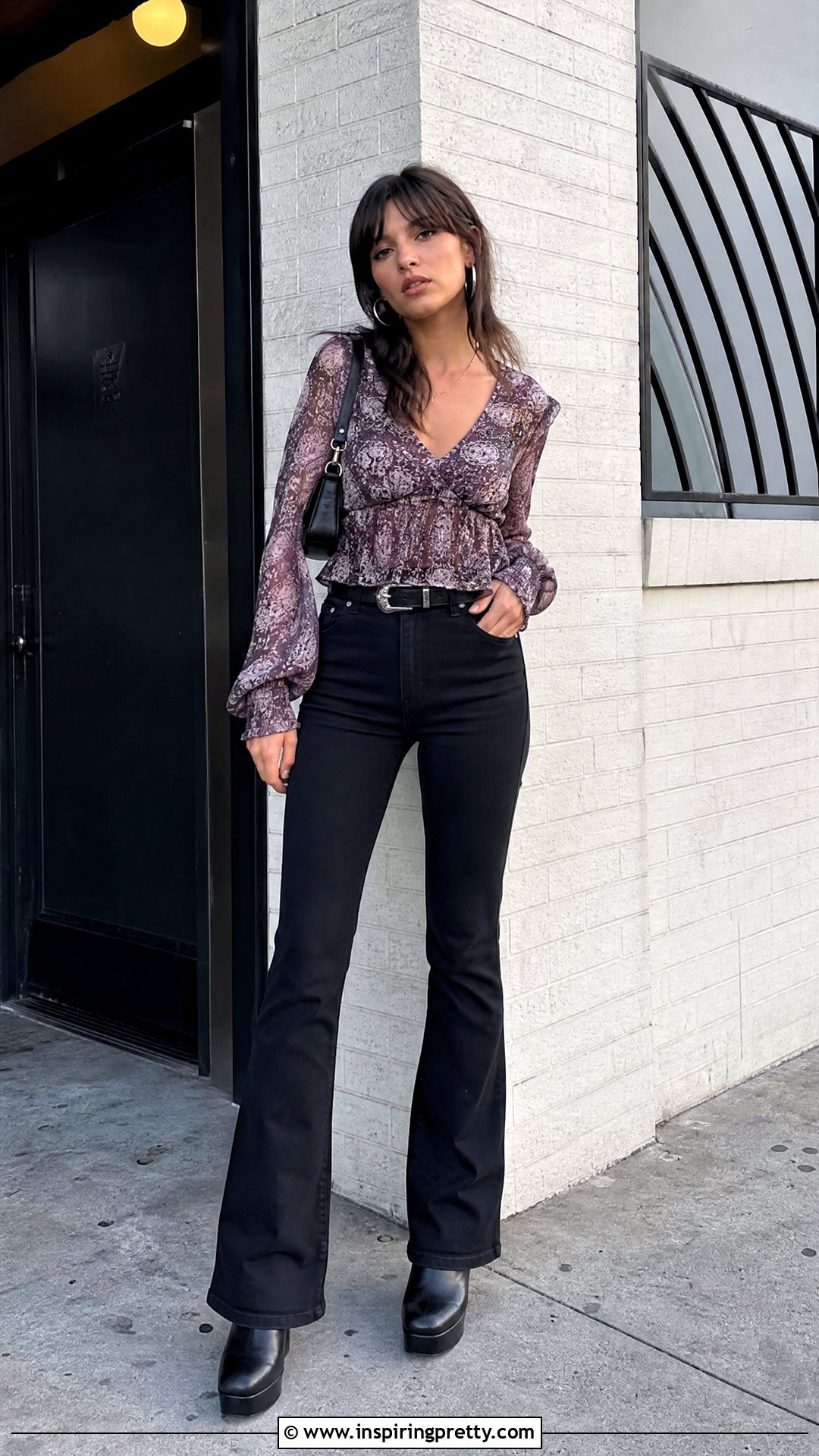 Josephine Top With Black Flare Jeans - 20 Urban Outfitters Josephine Tops