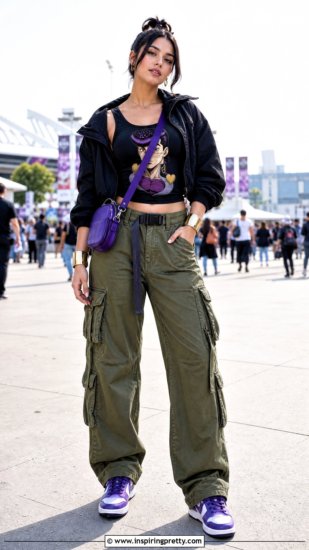Josuke Tank Top With Green Cargo Pants - 25 Josuke Tank Top outfit ideas
