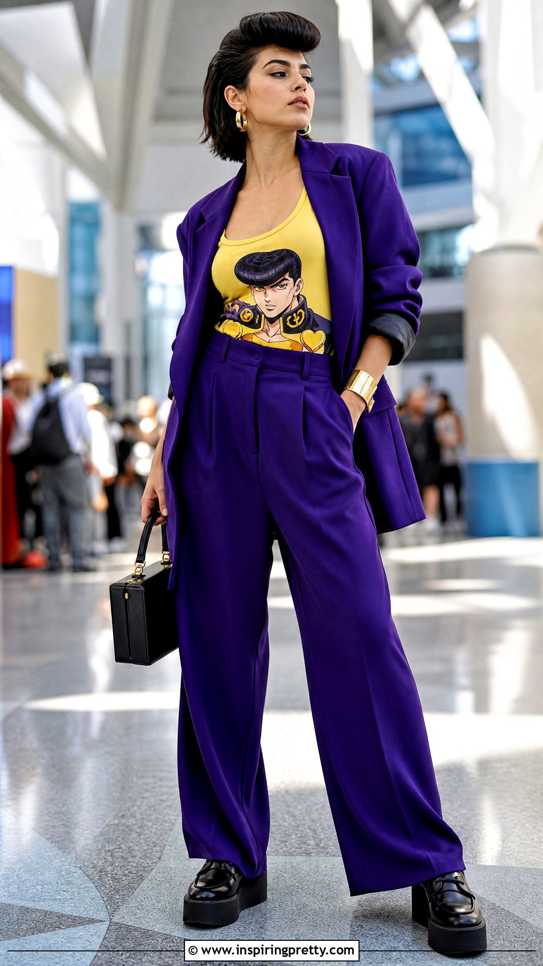 Josuke Tank Top With Purple Suit - 25 Josuke Tank Top outfit ideas