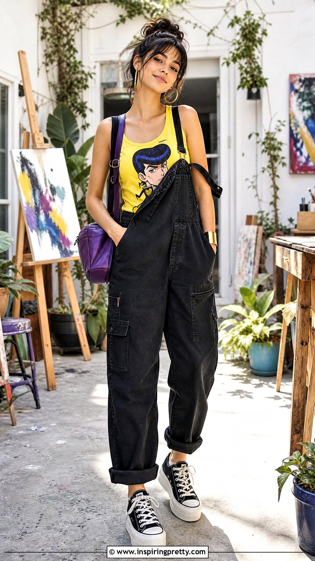 Josuke Tank Top With Utility Overalls - 25 Josuke Tank Top outfit ideas
