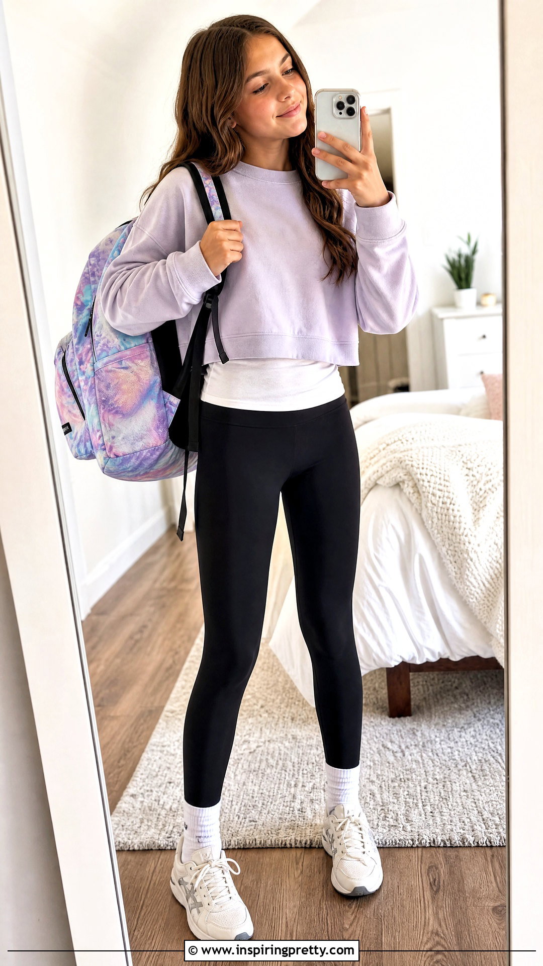 Justice Cropped Sweatshirt With High Rise Leggings - 20 justice girls tops outfit ideas