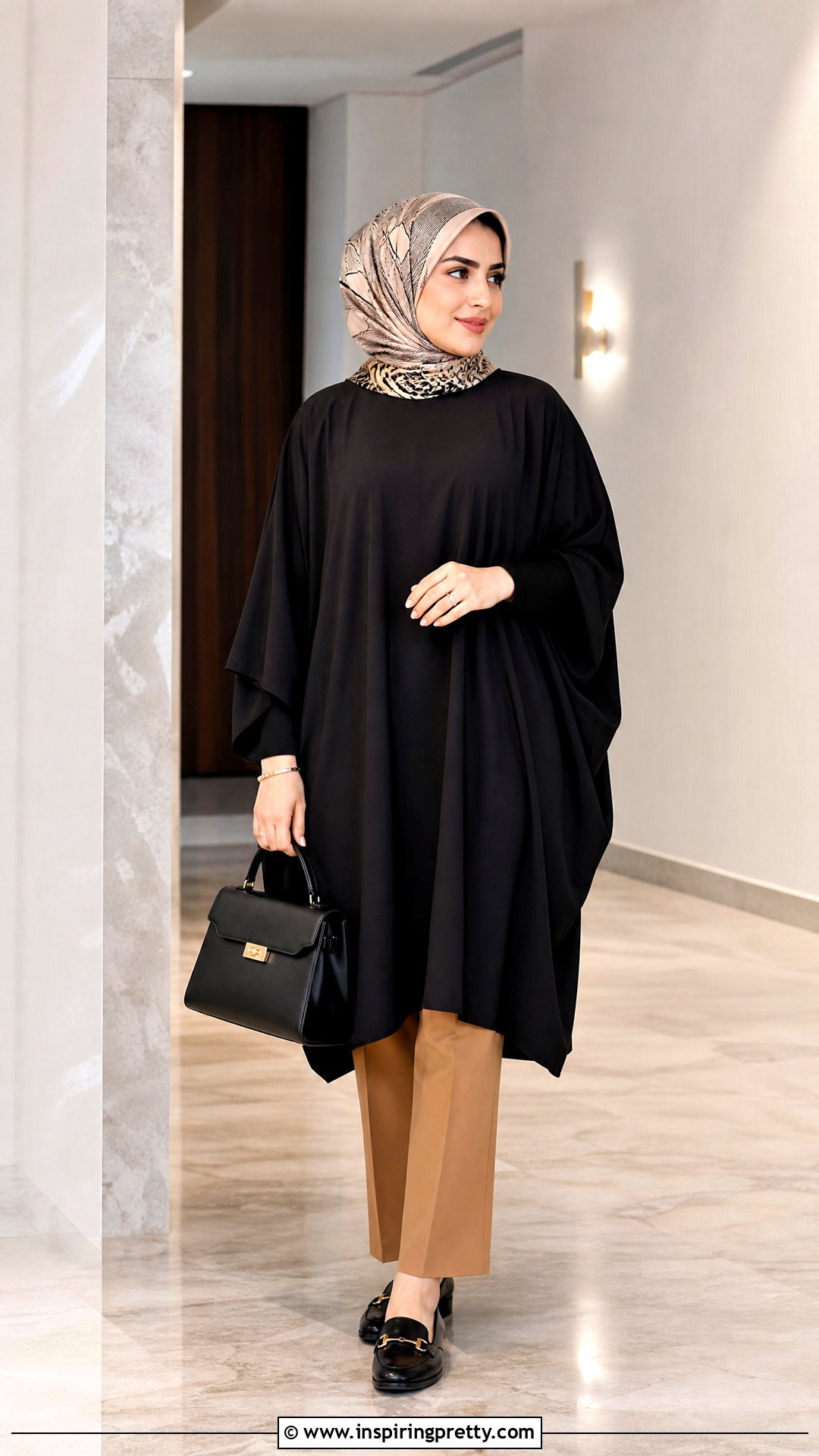 Kaftan Long Top With Straight Trousers - 50 long tops designs for muslims