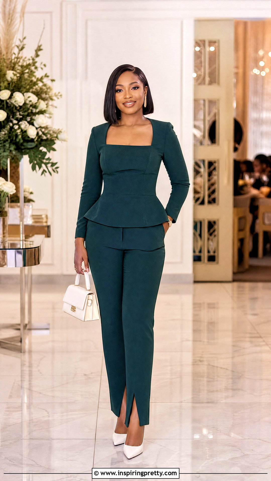 Kampala Split Hem Trouser And Fitted Top - 50 kampala trouser and top for ladies