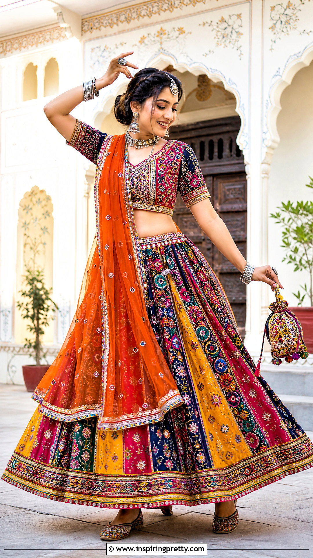 Kanchali With Rajasthani Ghagra - 50 traditional tops for women