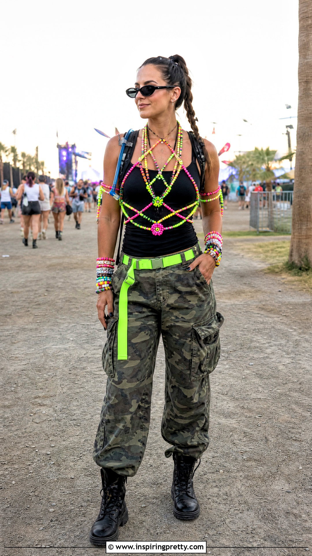 Kandi Top With Camo Cargo Pants - 50 kandi top outfit ideas