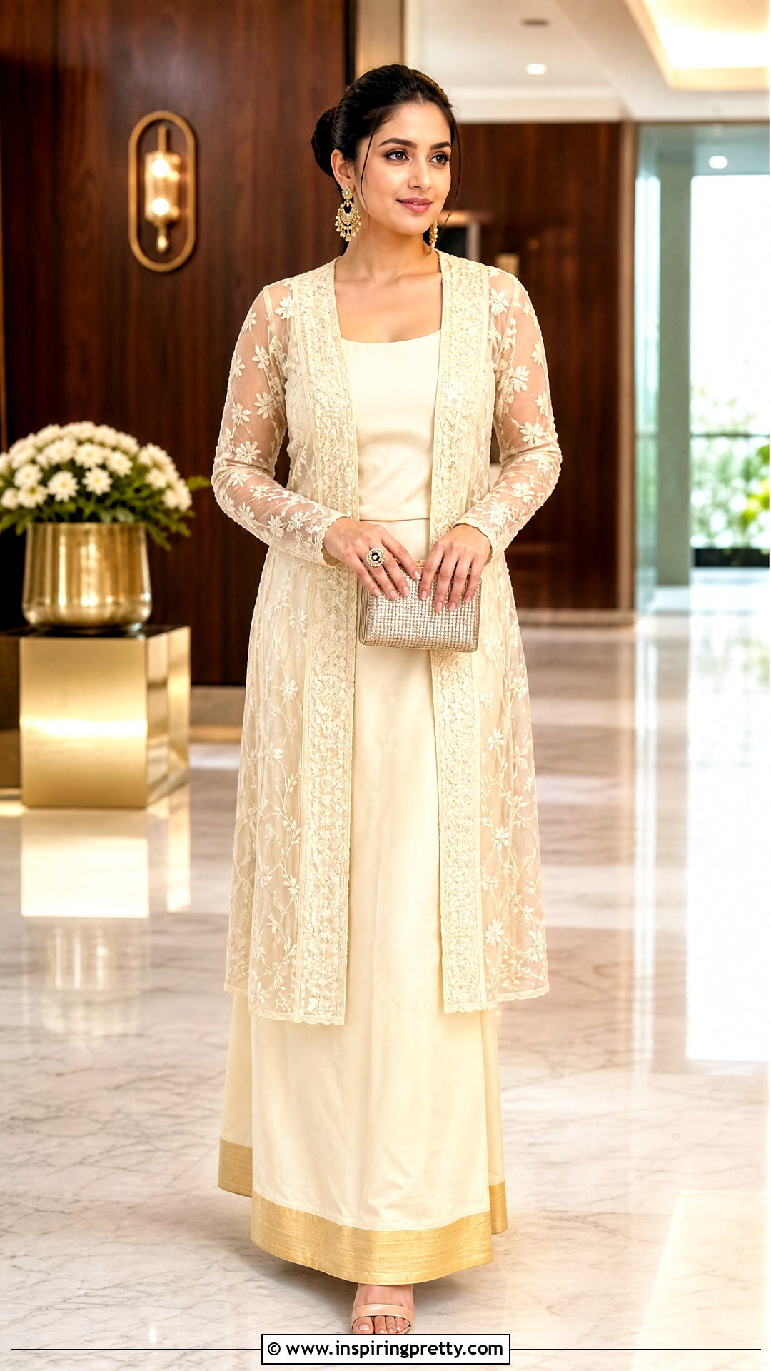 Kasavu Skirt And Long Jacket Top - 50 onam skirt and top designs